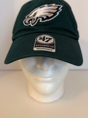 47 brand Clean Up Unstructured Adjustable Hat Philadelphia Eagles Blue Cap